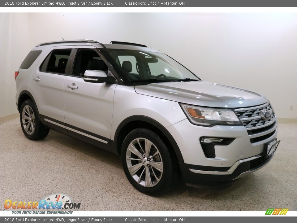 2018 Ford Explorer Limited 4WD Ingot Silver / Ebony Black Photo #1