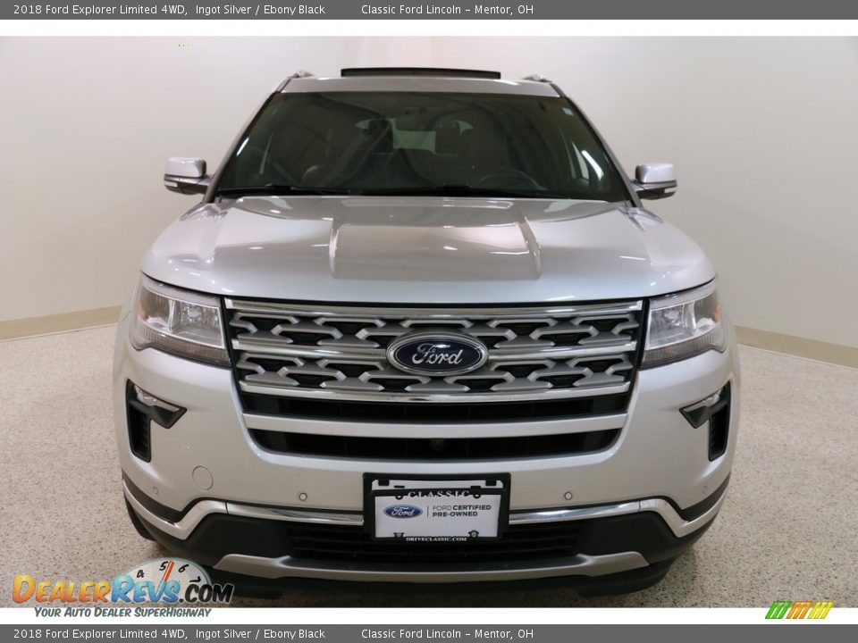 2018 Ford Explorer Limited 4WD Ingot Silver / Ebony Black Photo #2