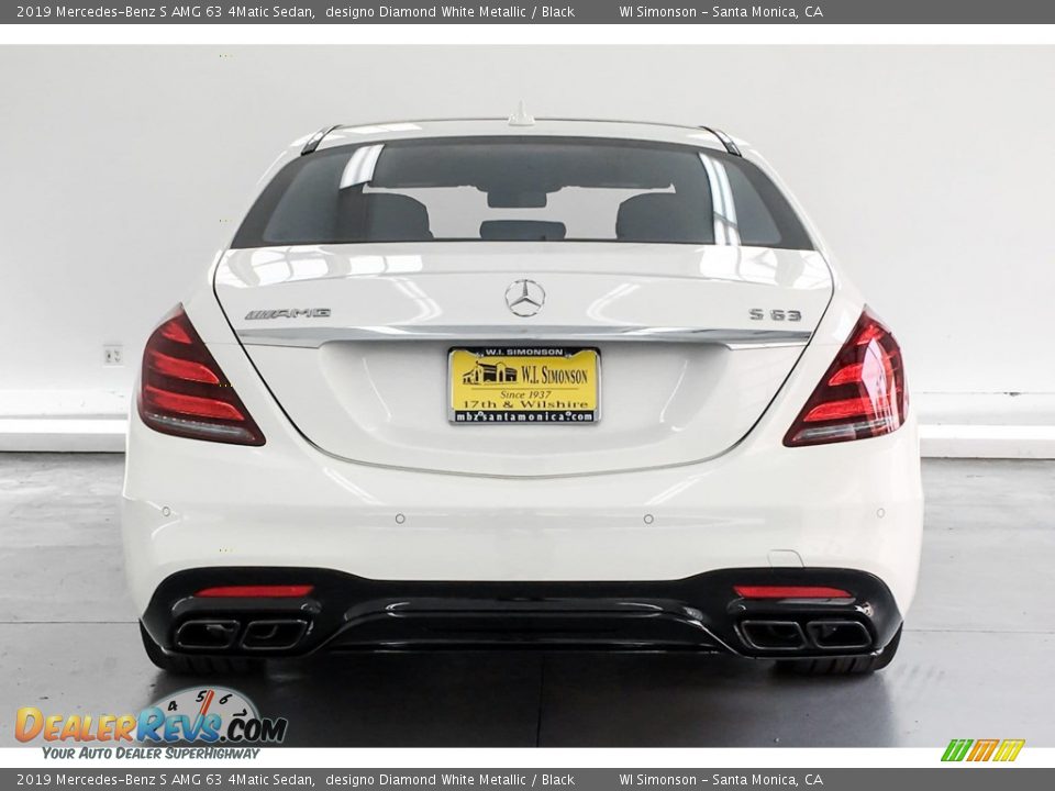 2019 Mercedes-Benz S AMG 63 4Matic Sedan designo Diamond White Metallic / Black Photo #3