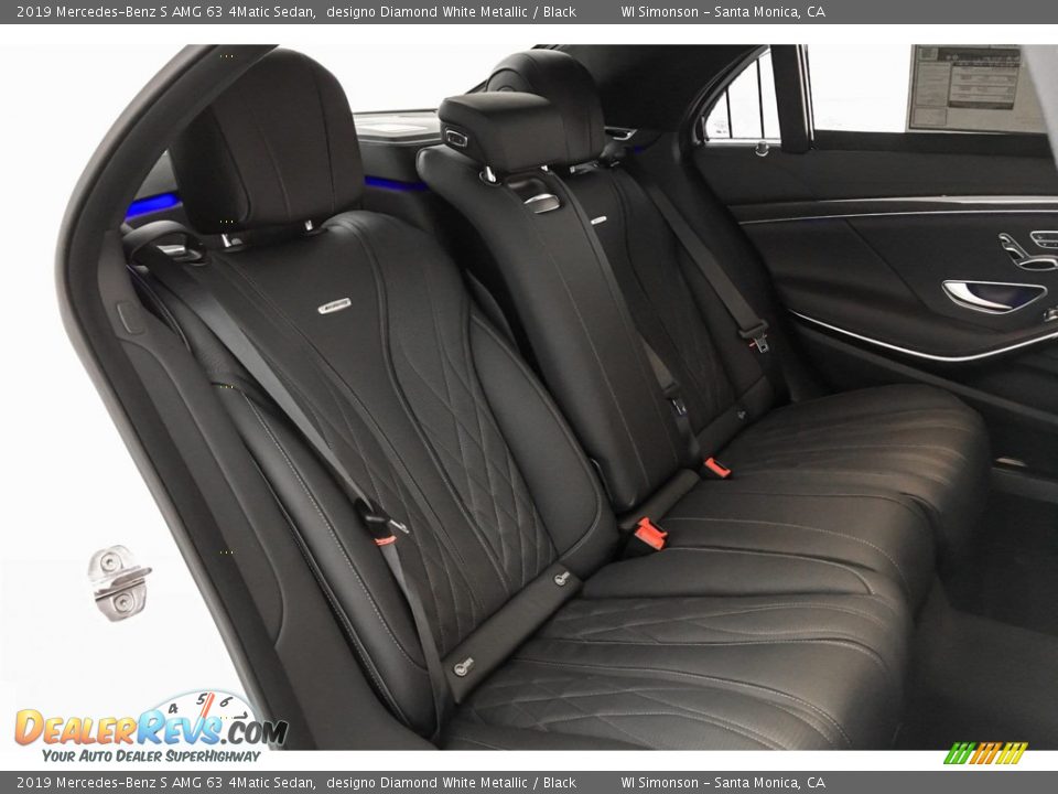 Rear Seat of 2019 Mercedes-Benz S AMG 63 4Matic Sedan Photo #13