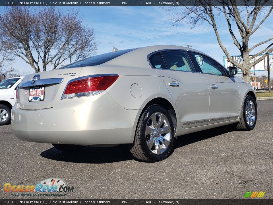 2011 Buick LaCrosse CXL Gold Mist Metallic / Cocoa/Cashmere Photo #7