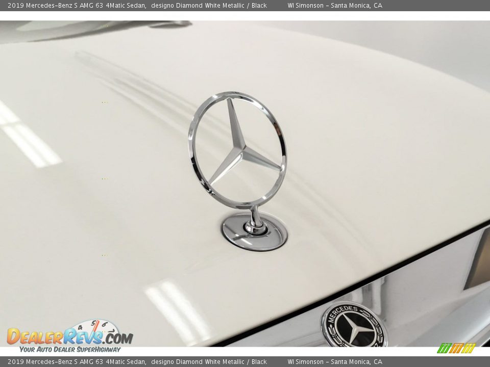 2019 Mercedes-Benz S AMG 63 4Matic Sedan designo Diamond White Metallic / Black Photo #34