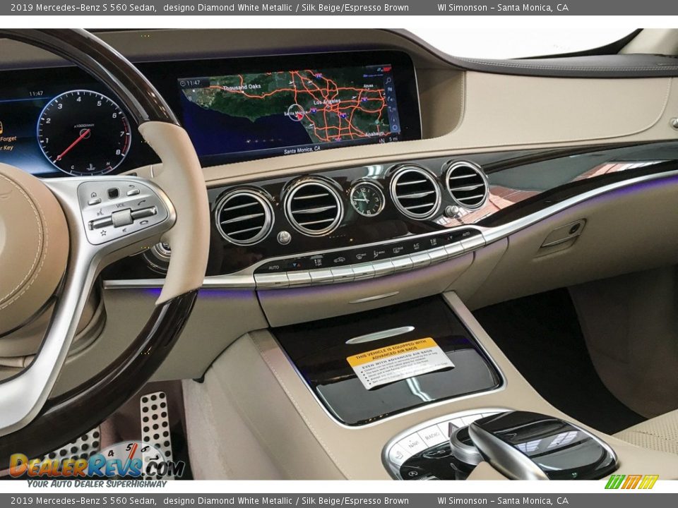 2019 Mercedes-Benz S 560 Sedan designo Diamond White Metallic / Silk Beige/Espresso Brown Photo #6