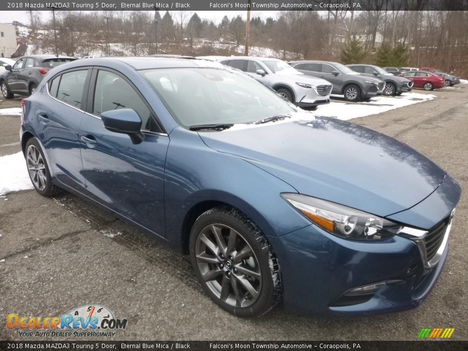 2018 Mazda MAZDA3 Touring 5 Door Eternal Blue Mica / Black Photo #3