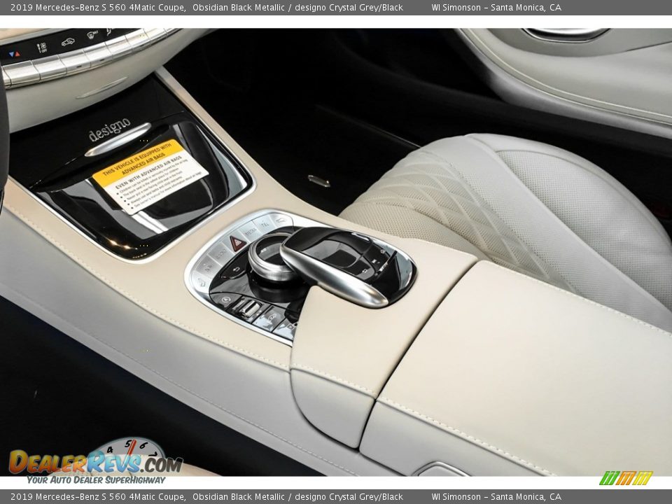 2019 Mercedes-Benz S 560 4Matic Coupe Obsidian Black Metallic / designo Crystal Grey/Black Photo #7
