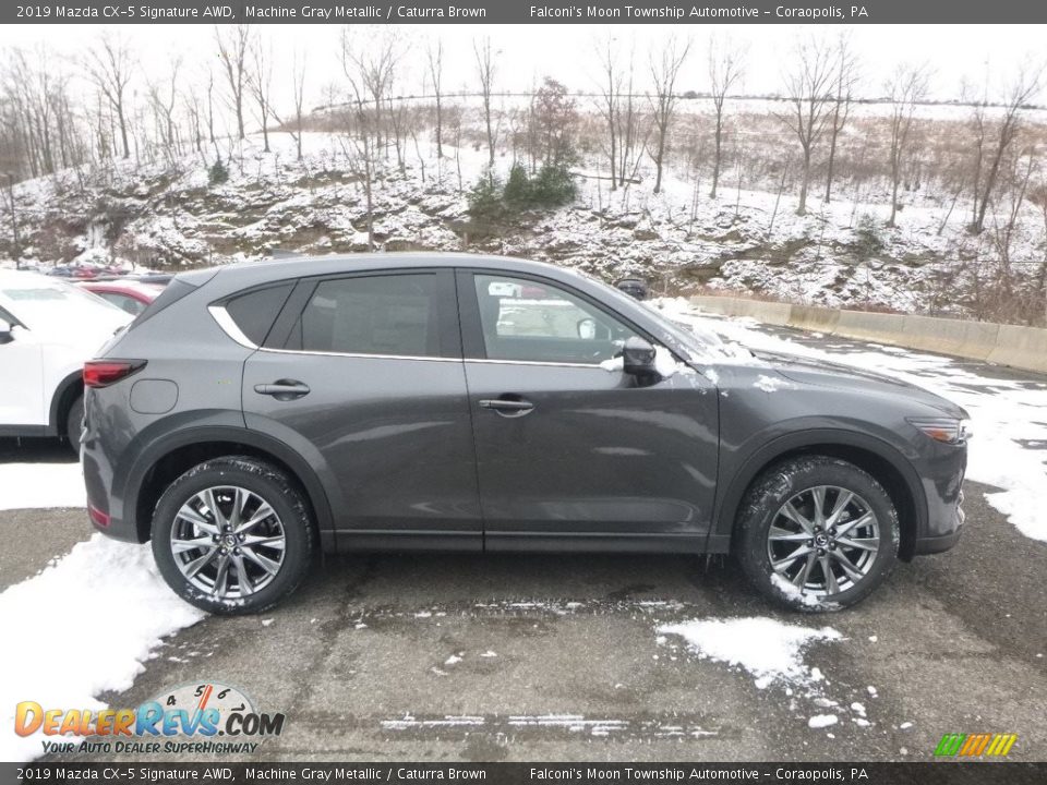 2019 Mazda CX-5 Signature AWD Machine Gray Metallic / Caturra Brown Photo #1