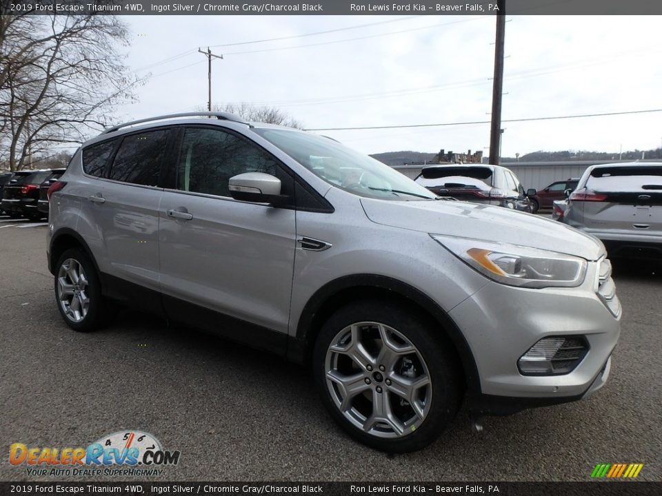 2019 Ford Escape Titanium 4WD Ingot Silver / Chromite Gray/Charcoal Black Photo #9