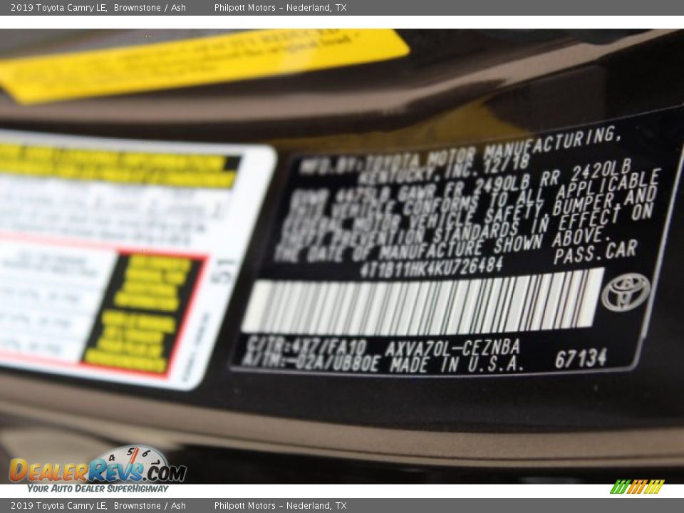 2019 Toyota Camry LE Brownstone / Ash Photo #25