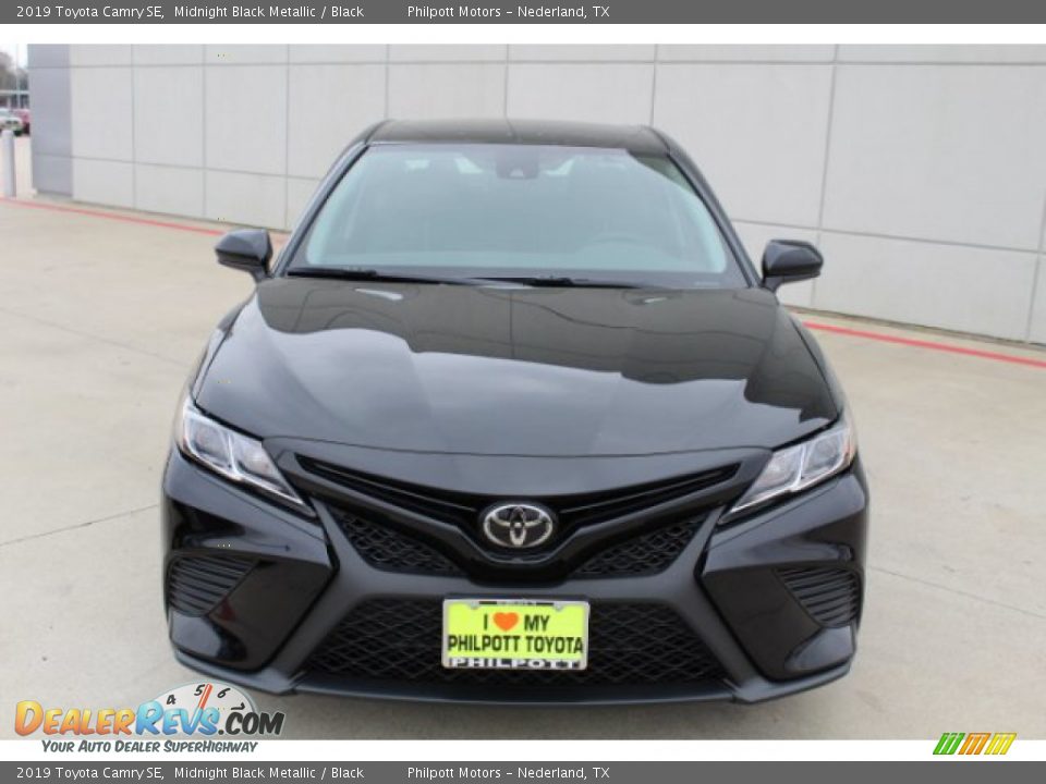 2019 Toyota Camry SE Midnight Black Metallic / Black Photo #3