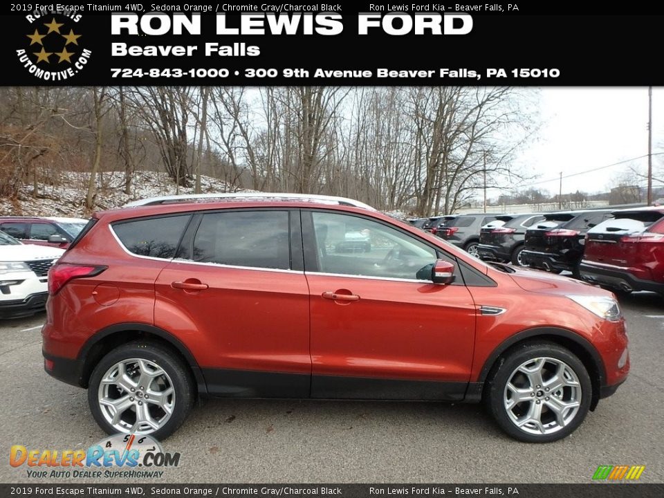2019 Ford Escape Titanium 4WD Sedona Orange / Chromite Gray/Charcoal Black Photo #1