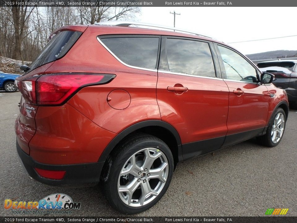 2019 Ford Escape Titanium 4WD Sedona Orange / Chromite Gray/Charcoal Black Photo #2