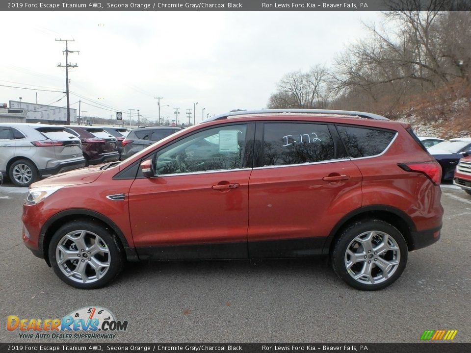 2019 Ford Escape Titanium 4WD Sedona Orange / Chromite Gray/Charcoal Black Photo #6