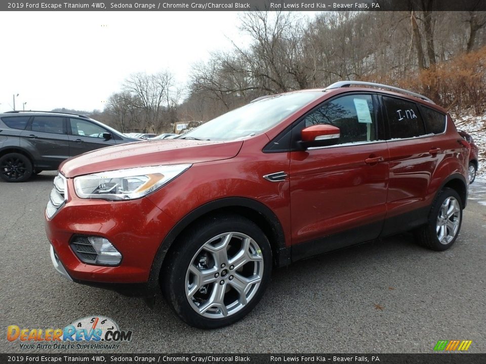 2019 Ford Escape Titanium 4WD Sedona Orange / Chromite Gray/Charcoal Black Photo #7