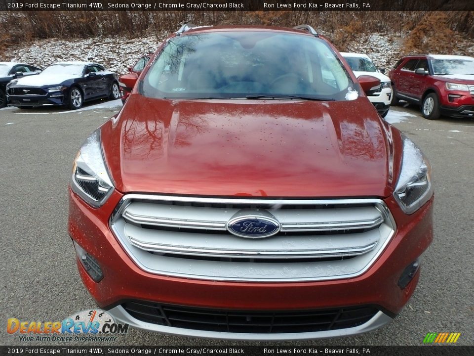 2019 Ford Escape Titanium 4WD Sedona Orange / Chromite Gray/Charcoal Black Photo #8