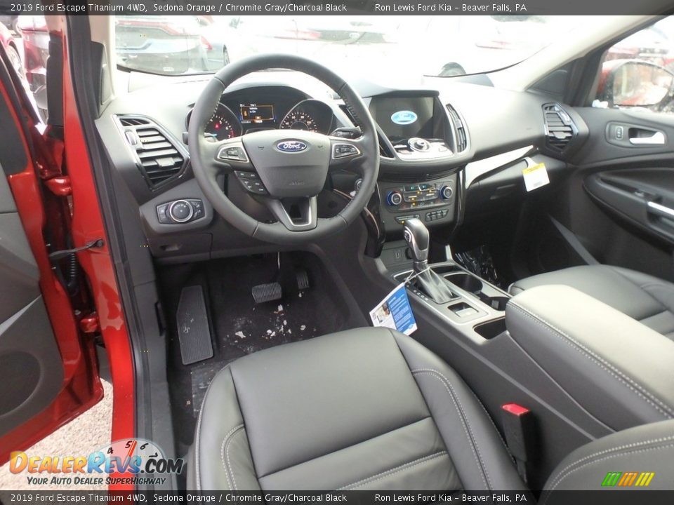 Chromite Gray/Charcoal Black Interior - 2019 Ford Escape Titanium 4WD Photo #13