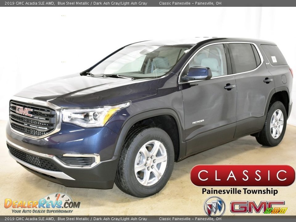 2019 GMC Acadia SLE AWD Blue Steel Metallic / Dark Ash Gray/Light Ash Gray Photo #1