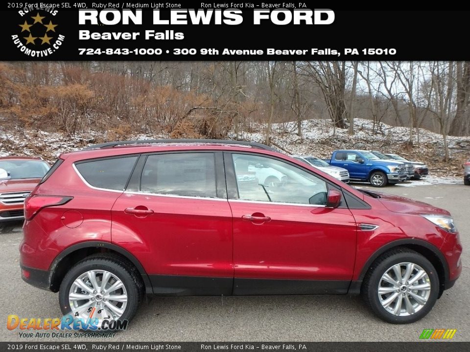 2019 Ford Escape SEL 4WD Ruby Red / Medium Light Stone Photo #1