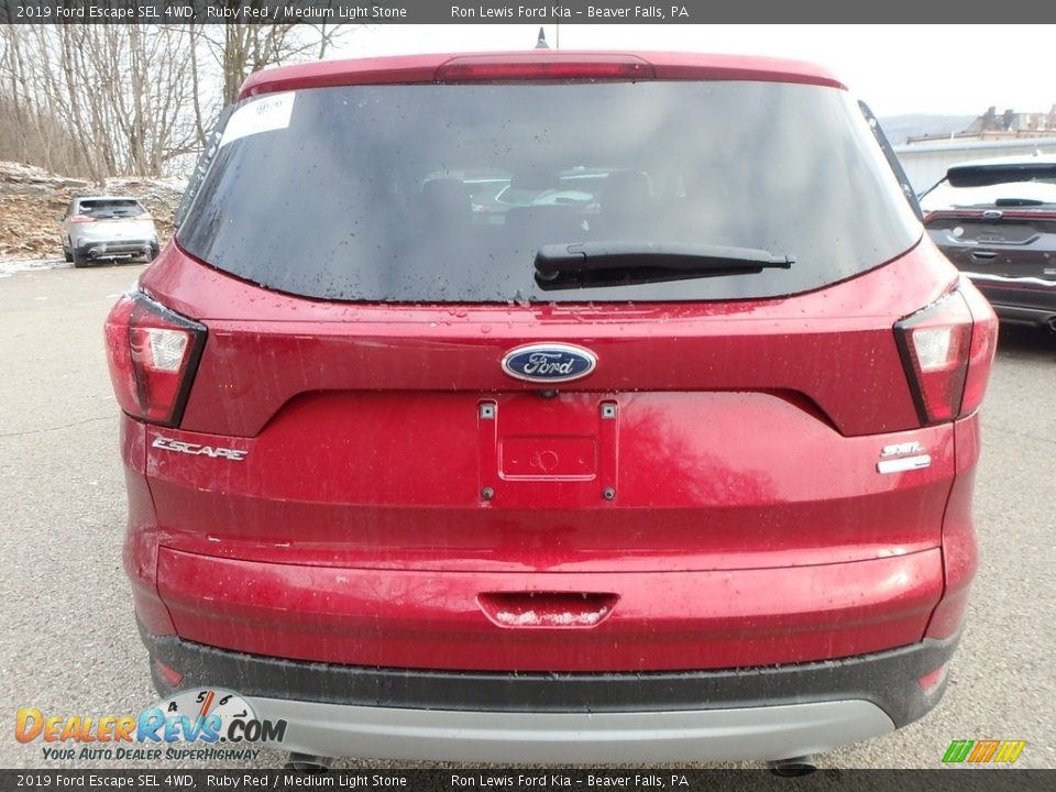 2019 Ford Escape SEL 4WD Ruby Red / Medium Light Stone Photo #3