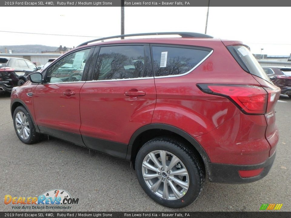 2019 Ford Escape SEL 4WD Ruby Red / Medium Light Stone Photo #5