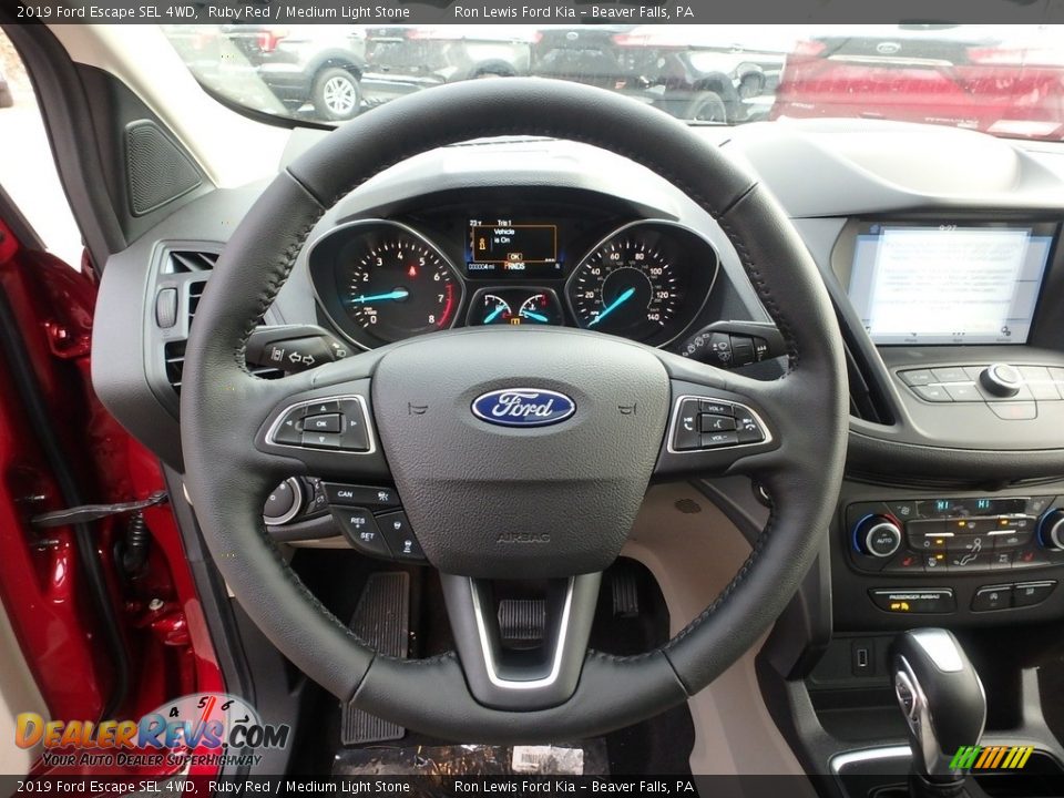 2019 Ford Escape SEL 4WD Ruby Red / Medium Light Stone Photo #17