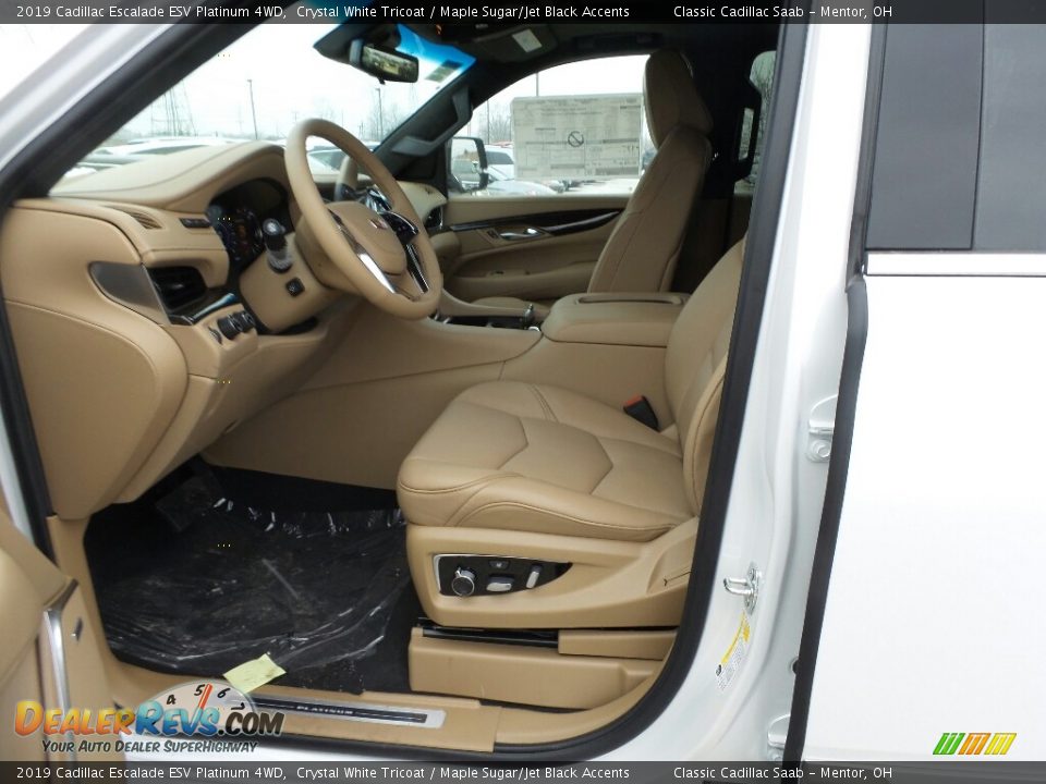 Maple Sugar/Jet Black Accents Interior - 2019 Cadillac Escalade ESV Platinum 4WD Photo #3