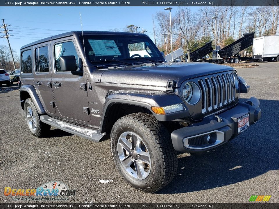 2019 Jeep Wrangler Unlimited Sahara 4x4 Granite Crystal Metallic / Black Photo #1
