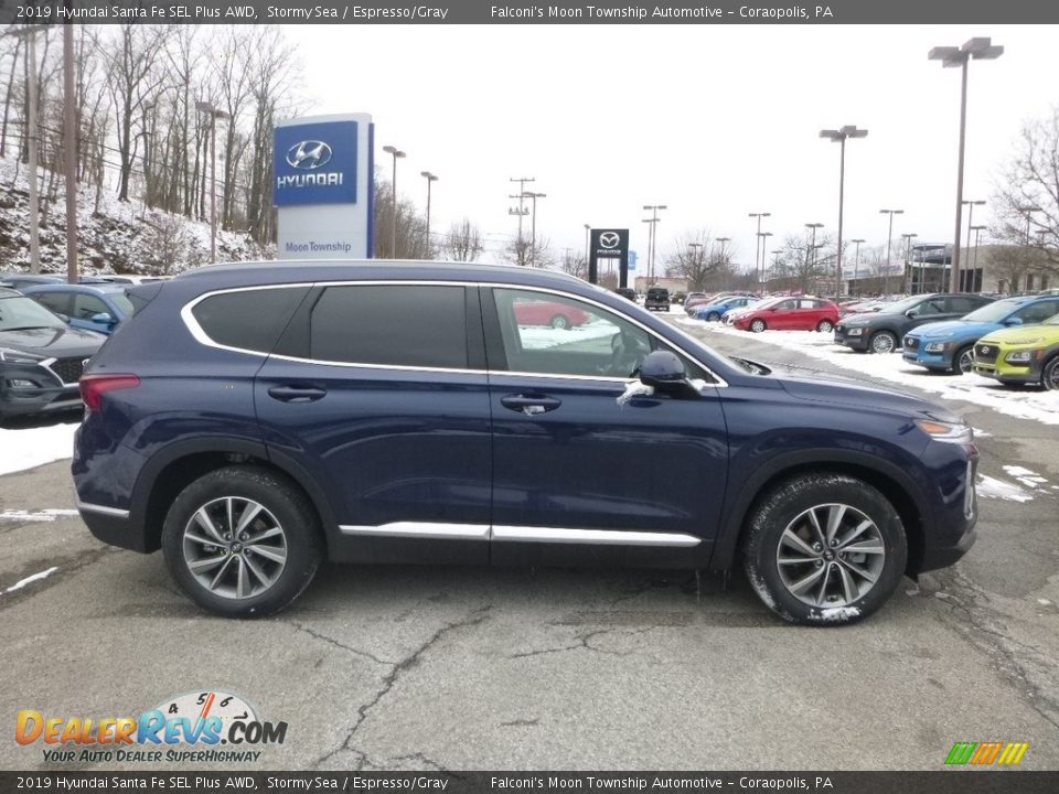 2019 Hyundai Santa Fe SEL Plus AWD Stormy Sea / Espresso/Gray Photo #1