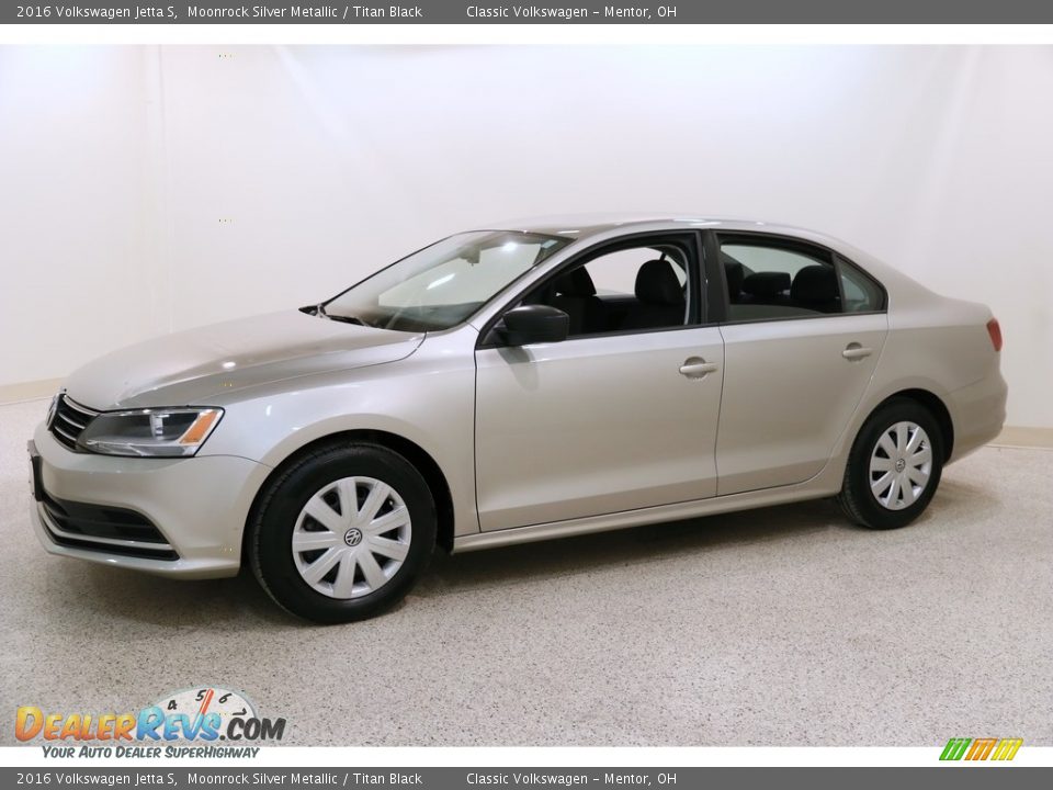 2016 Volkswagen Jetta S Moonrock Silver Metallic / Titan Black Photo #3