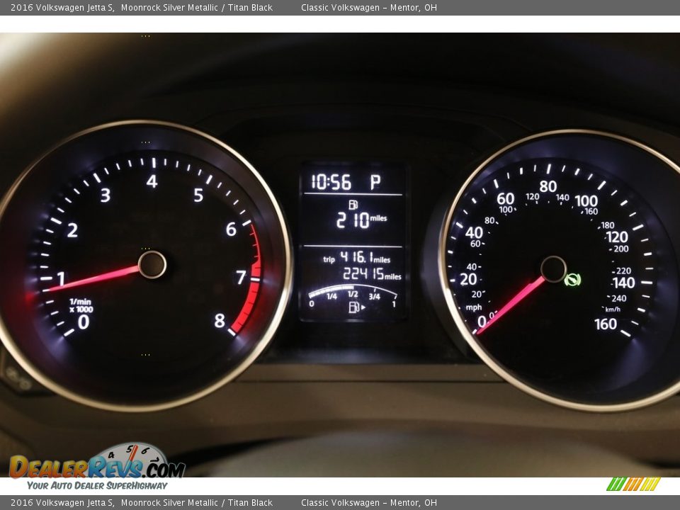 2016 Volkswagen Jetta S Moonrock Silver Metallic / Titan Black Photo #8