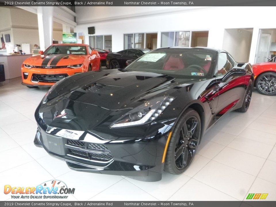 2019 Chevrolet Corvette Stingray Coupe Black / Adrenaline Red Photo #1