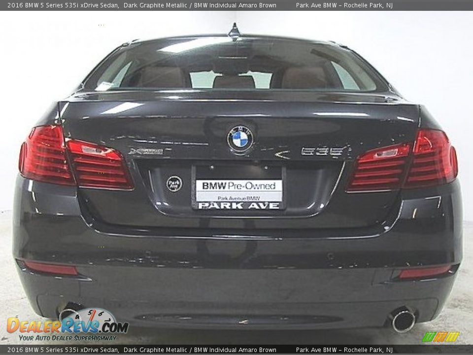 2016 BMW 5 Series 535i xDrive Sedan Dark Graphite Metallic / BMW Individual Amaro Brown Photo #2