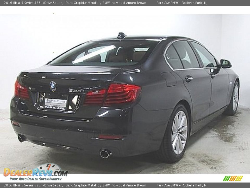 2016 BMW 5 Series 535i xDrive Sedan Dark Graphite Metallic / BMW Individual Amaro Brown Photo #3