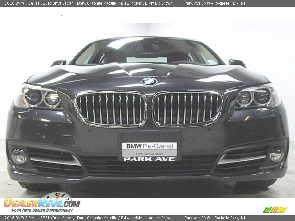 2016 BMW 5 Series 535i xDrive Sedan Dark Graphite Metallic / BMW Individual Amaro Brown Photo #4