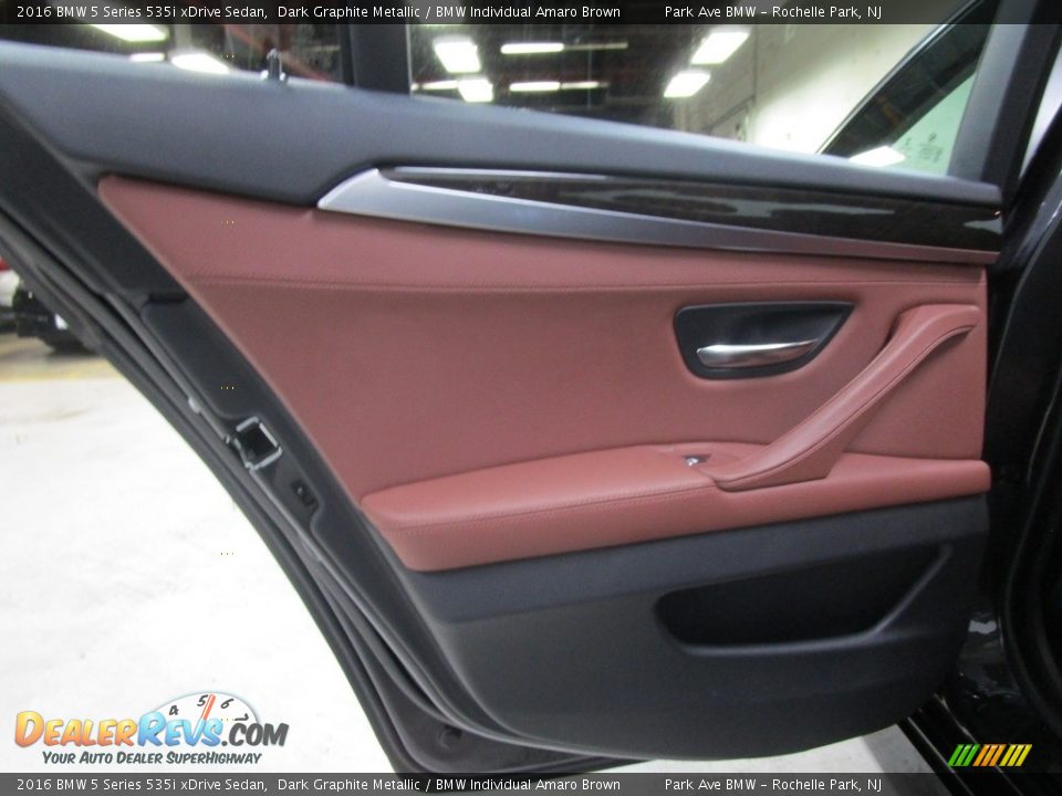 2016 BMW 5 Series 535i xDrive Sedan Dark Graphite Metallic / BMW Individual Amaro Brown Photo #8