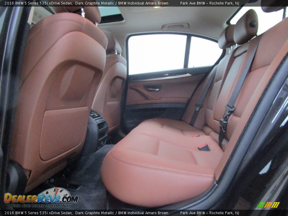 2016 BMW 5 Series 535i xDrive Sedan Dark Graphite Metallic / BMW Individual Amaro Brown Photo #10