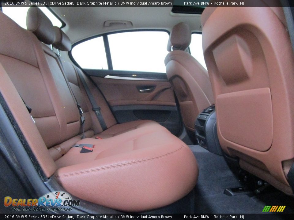 2016 BMW 5 Series 535i xDrive Sedan Dark Graphite Metallic / BMW Individual Amaro Brown Photo #16