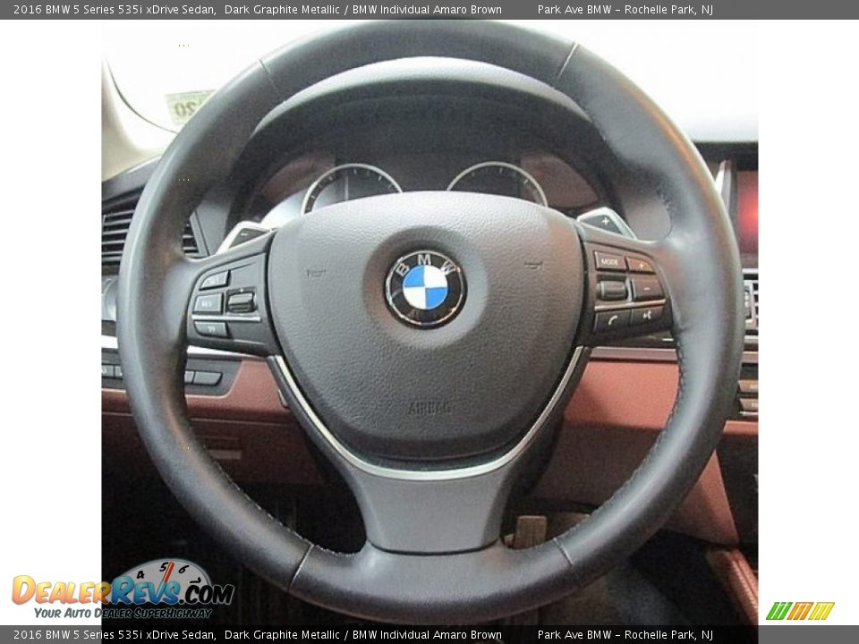 2016 BMW 5 Series 535i xDrive Sedan Dark Graphite Metallic / BMW Individual Amaro Brown Photo #21