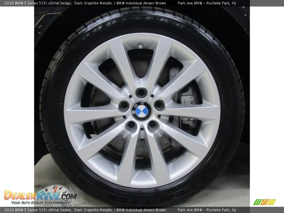 2016 BMW 5 Series 535i xDrive Sedan Dark Graphite Metallic / BMW Individual Amaro Brown Photo #26