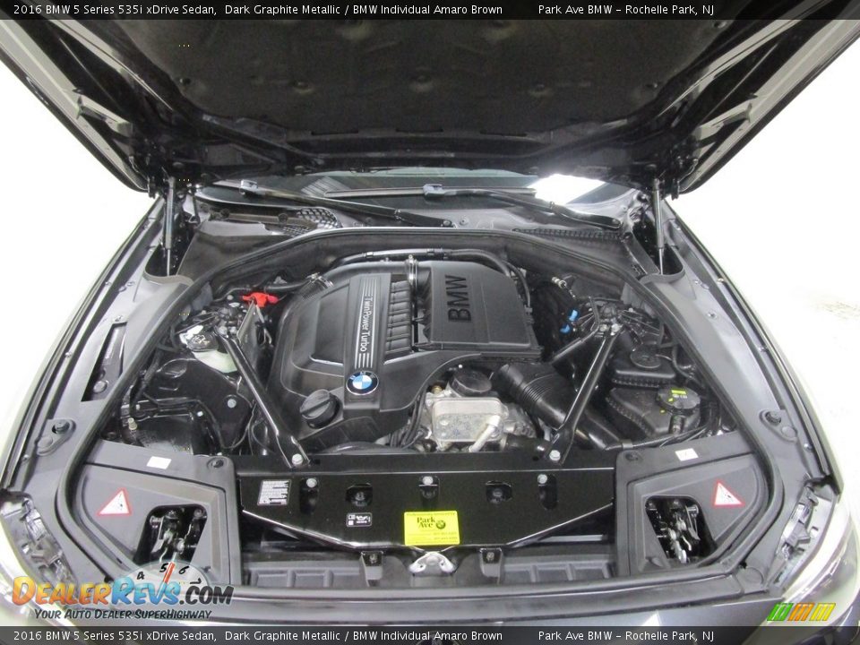 2016 BMW 5 Series 535i xDrive Sedan Dark Graphite Metallic / BMW Individual Amaro Brown Photo #27