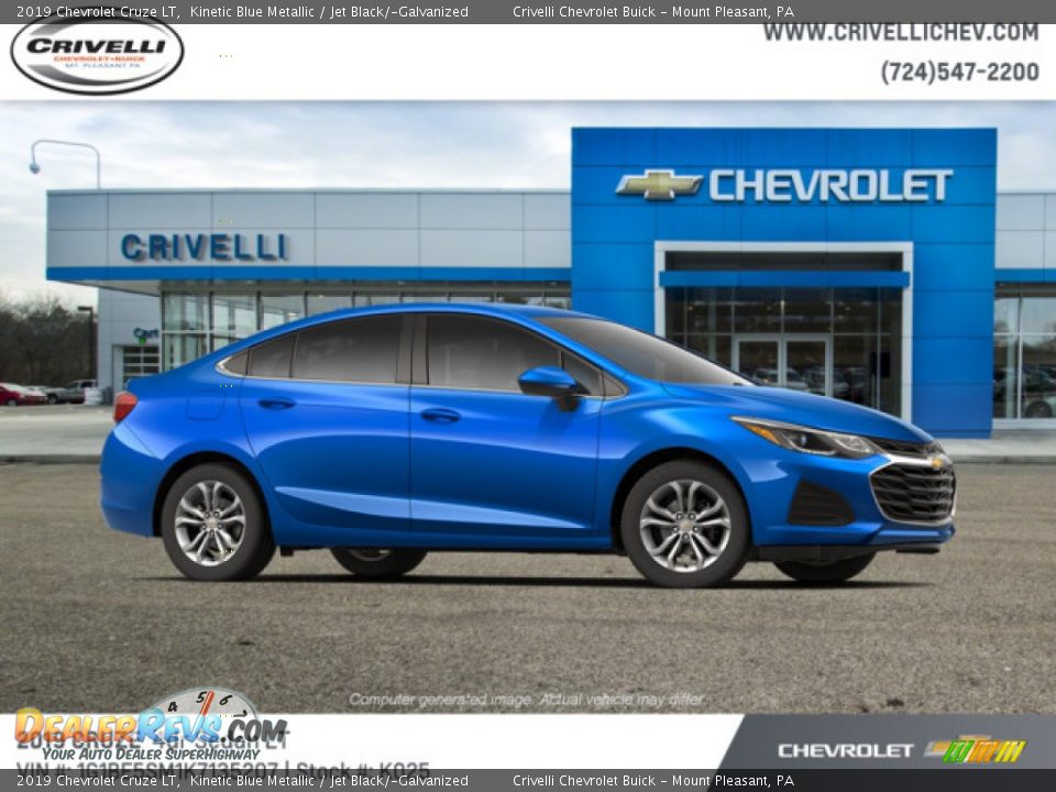 2019 Chevrolet Cruze LT Kinetic Blue Metallic / Jet Black/­Galvanized Photo #4