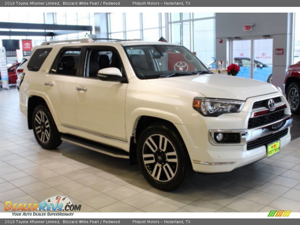 2019 Toyota 4Runner Limited Blizzard White Pearl / Redwood Photo #2
