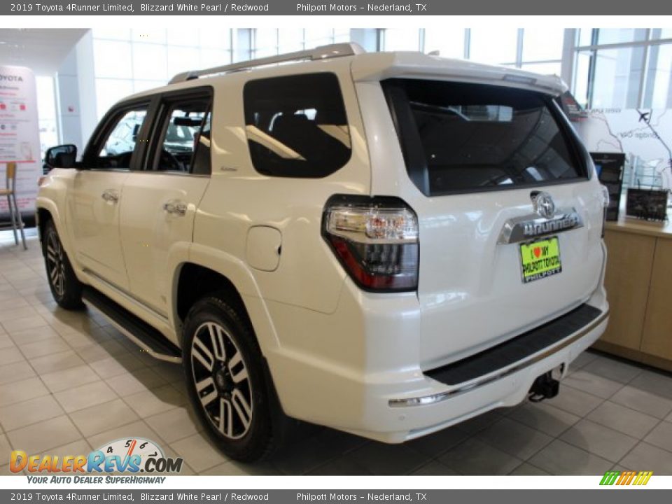 2019 Toyota 4Runner Limited Blizzard White Pearl / Redwood Photo #7