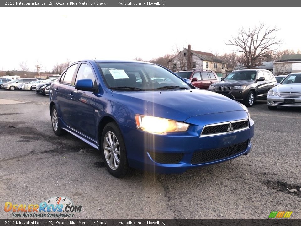 2010 Mitsubishi Lancer ES Octane Blue Metallic / Black Photo #7