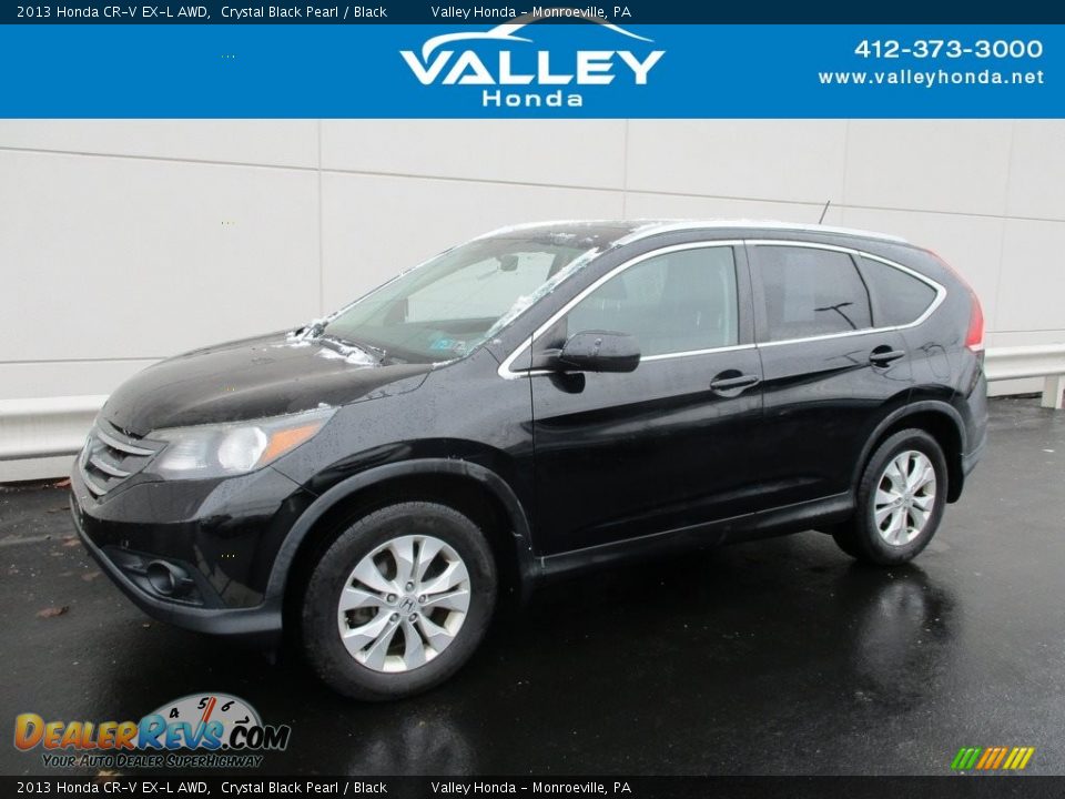 2013 Honda CR-V EX-L AWD Crystal Black Pearl / Black Photo #1