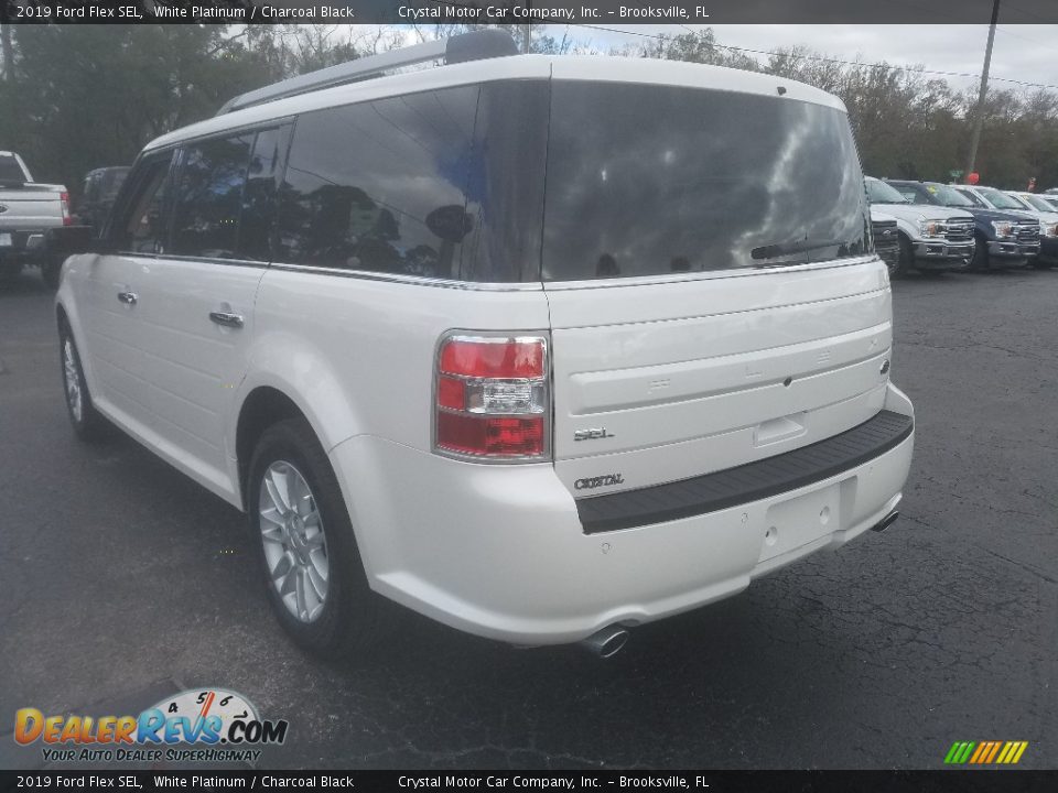 2019 Ford Flex SEL White Platinum / Charcoal Black Photo #3