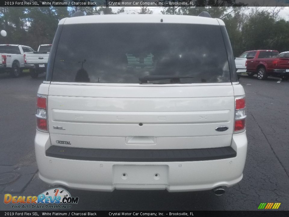 2019 Ford Flex SEL White Platinum / Charcoal Black Photo #4