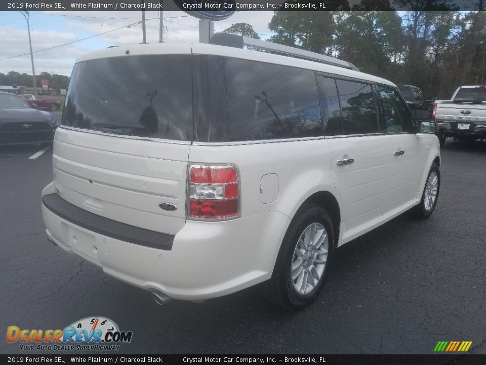 2019 Ford Flex SEL White Platinum / Charcoal Black Photo #5