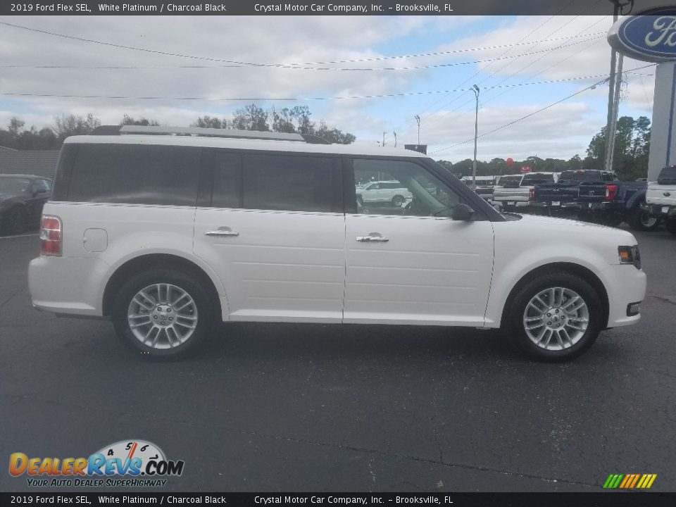 2019 Ford Flex SEL White Platinum / Charcoal Black Photo #6
