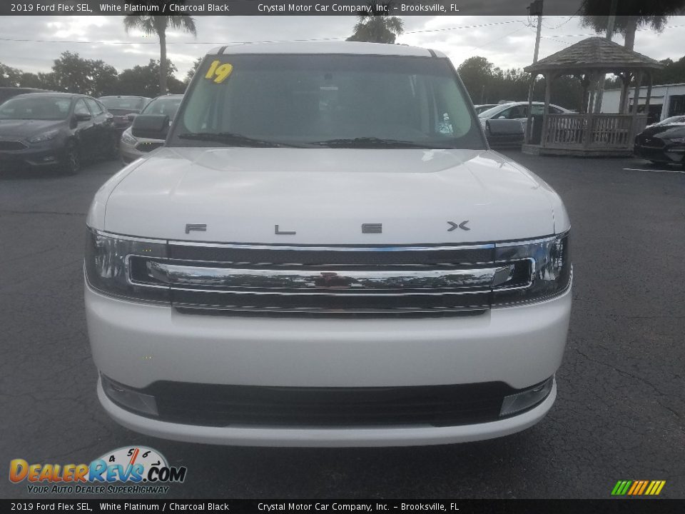 2019 Ford Flex SEL White Platinum / Charcoal Black Photo #8