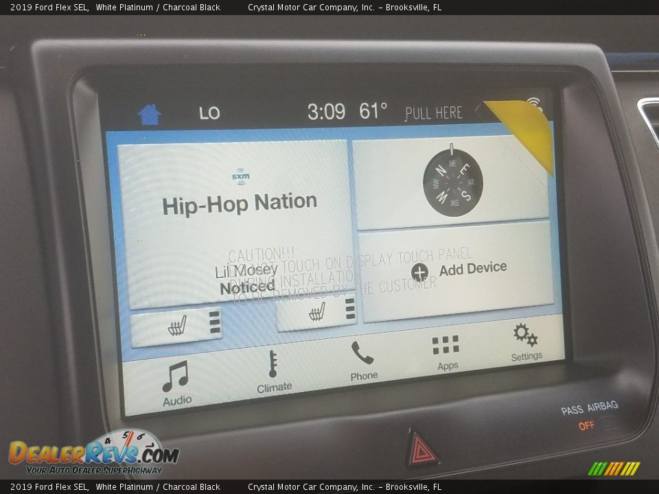 2019 Ford Flex SEL White Platinum / Charcoal Black Photo #15